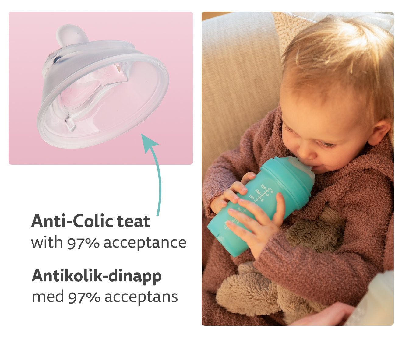 Köp tre 140 ml nappflaskor – få en extra 140 ml nappflaska på köpet.